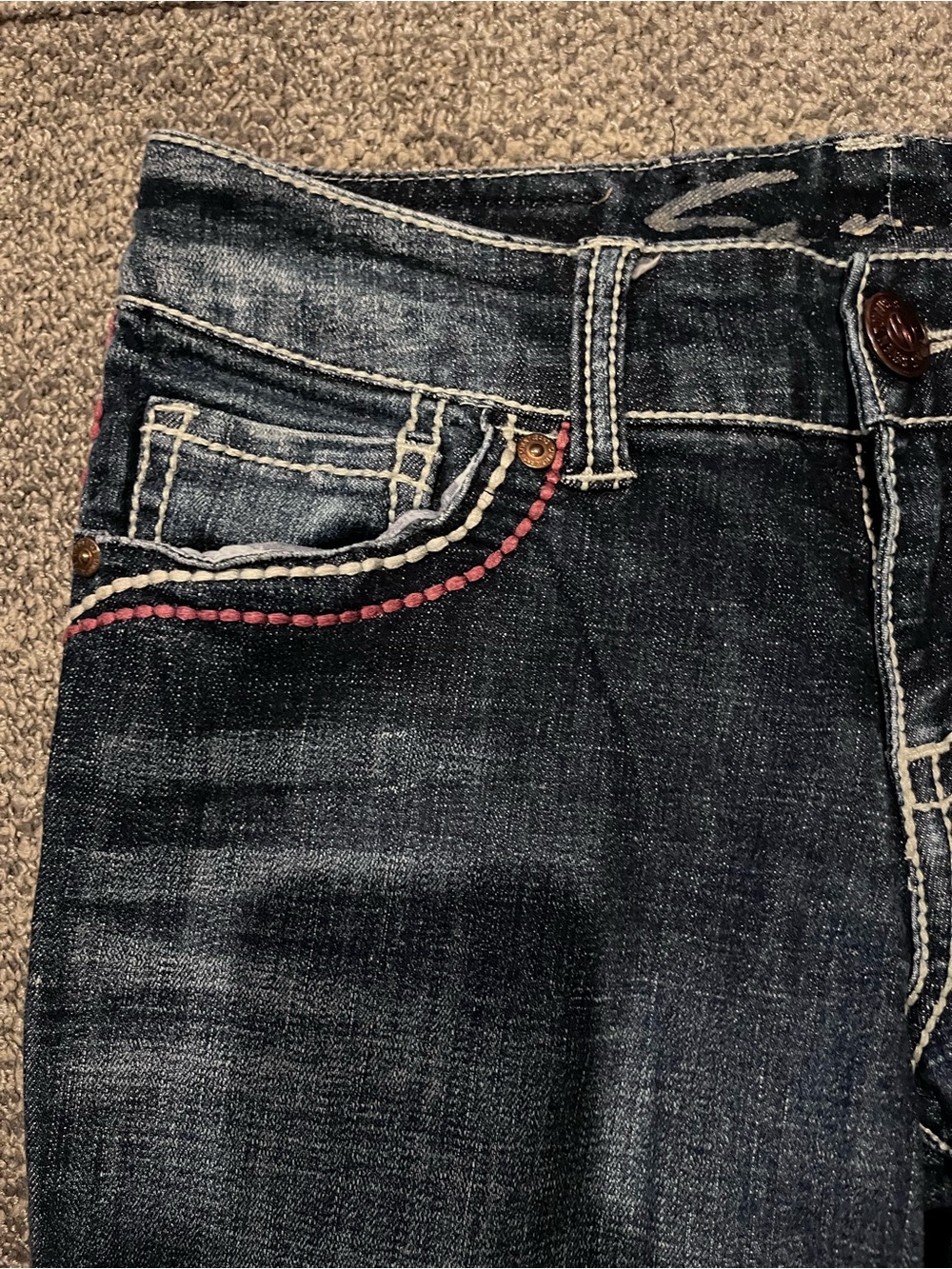 Seven7 Low Rise Boot Cut Jeans Women’s Size 27 - Picture 6 of 11